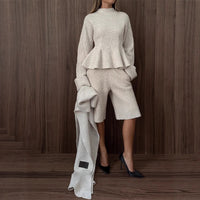 Helena | Eleganter Damen Pullover mit Peplum-Detail fürs Büro