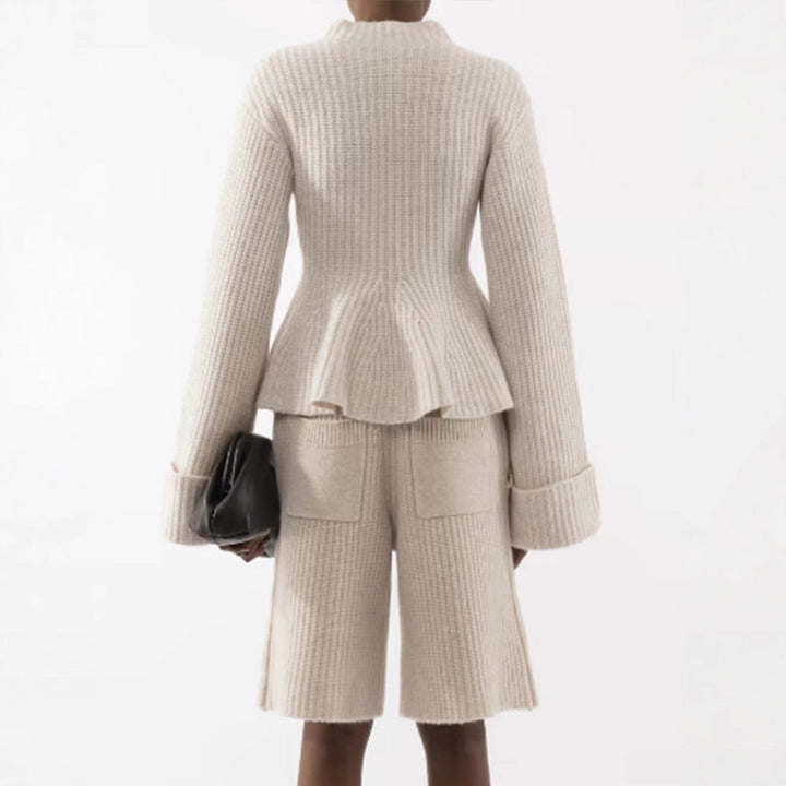 Eleganter Damen Pullover mit Peplum-Detail fürs Büro (3)
