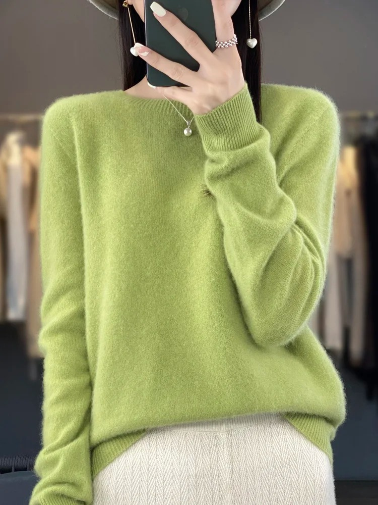 Eleganter Damen Strickpullover mit Rundhals (4)