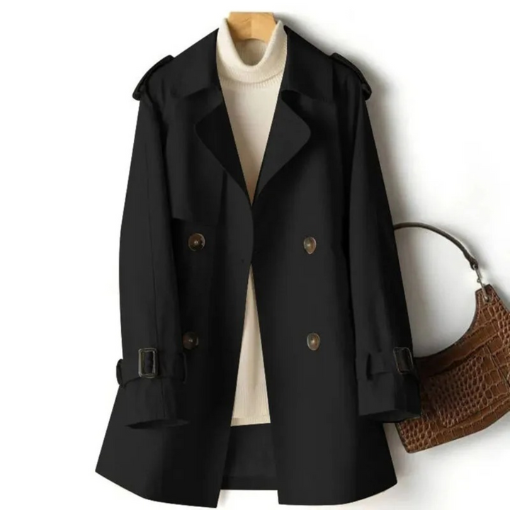 Eleganter Damen Trenchcoat für jeden Tag in Schwarz
