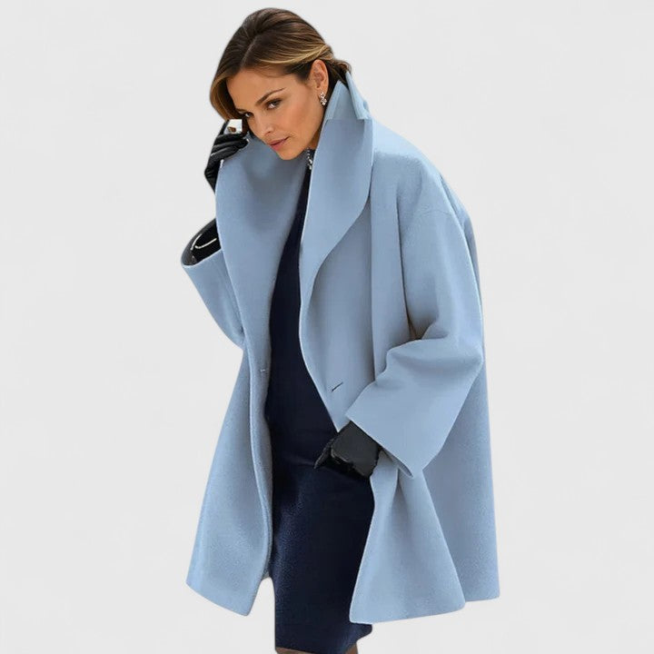 Eleganter Damen Wintermantel für jeden Tag in Blau
