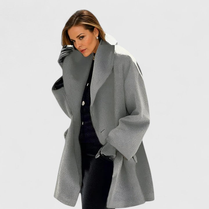 Eleganter Damen Wintermantel für jeden Tag in Grau