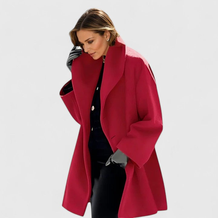 Eleganter Damen Wintermantel für jeden Tag in Rot