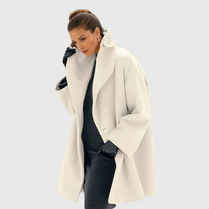 Eleganter Damen Wintermantel für jeden Tag in Weiß