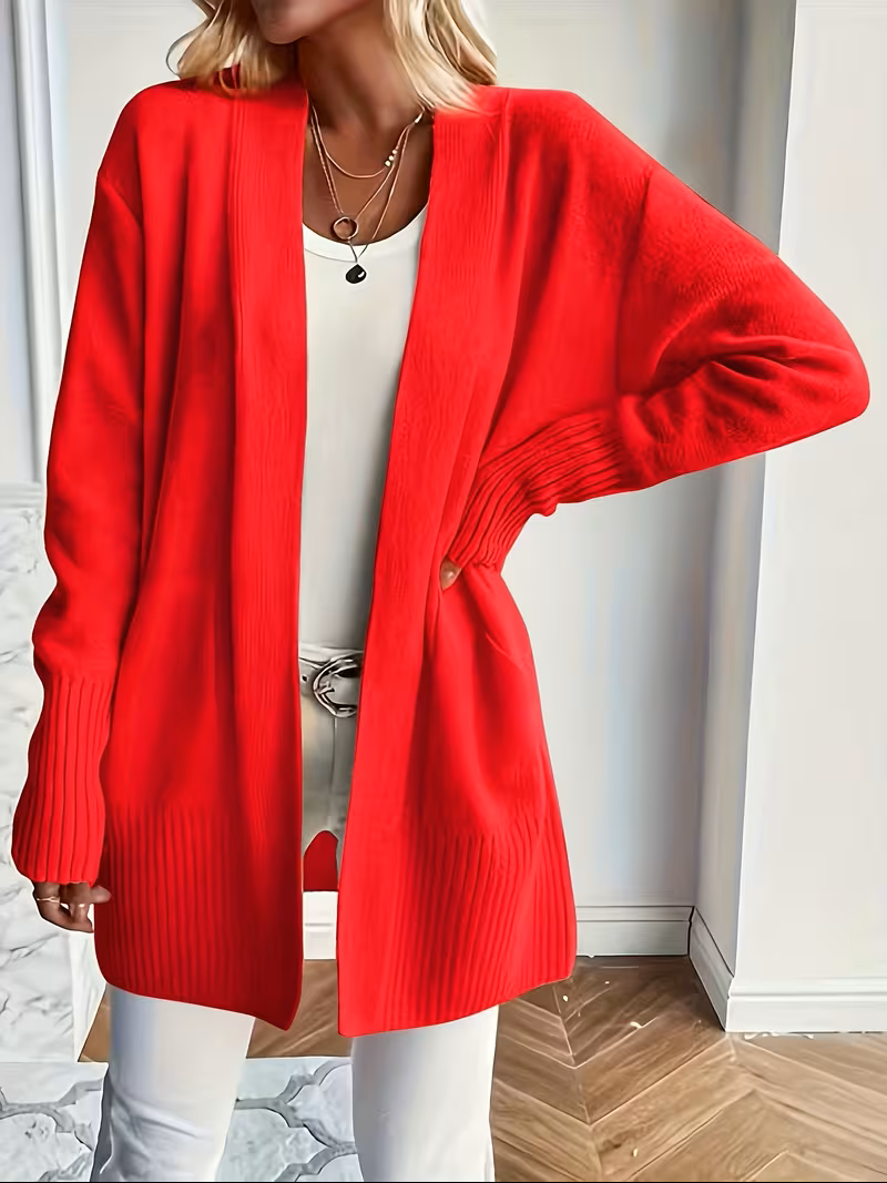 Eleganter fließender Cardigan zum Überziehen (18)