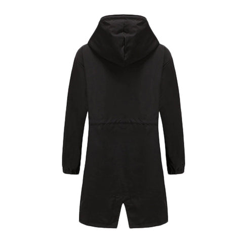 Eleganter Langer Kapuzen-Trenchcoat für Damen