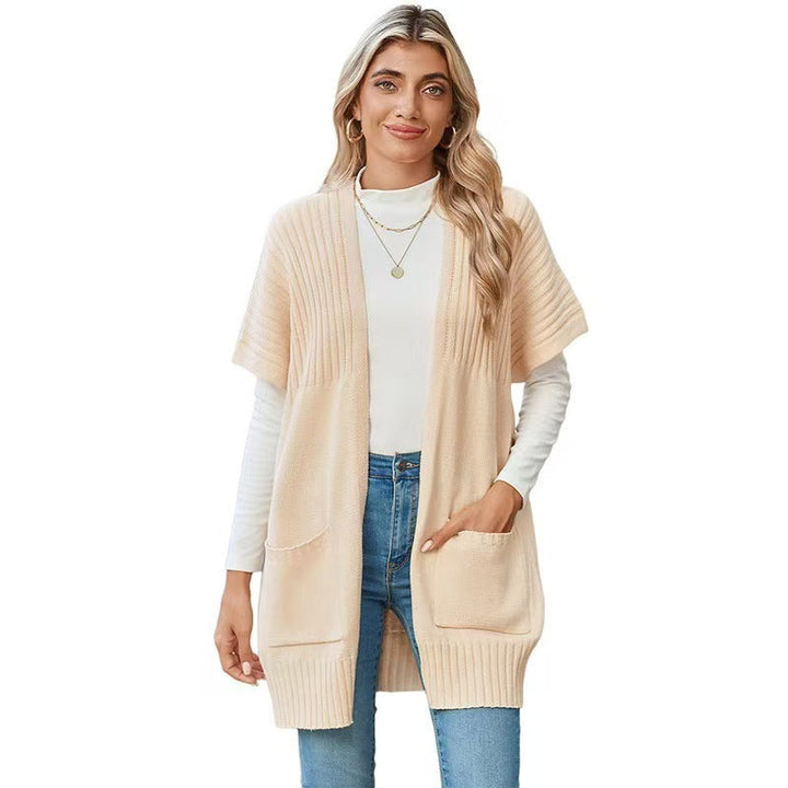 Eleganter Offener Cardigan in Apricot