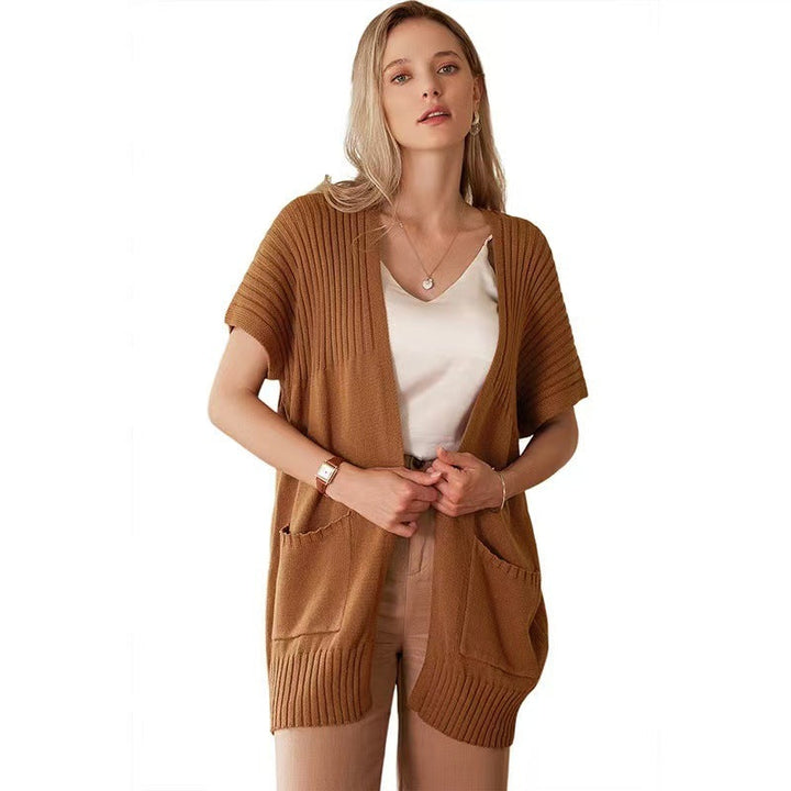 Eleganter Offener Cardigan in Braun