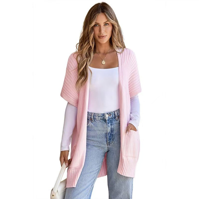 Eleganter Offener Cardigan in Rosa