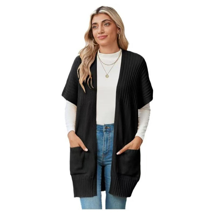 Eleganter Offener Cardigan in Schwarz