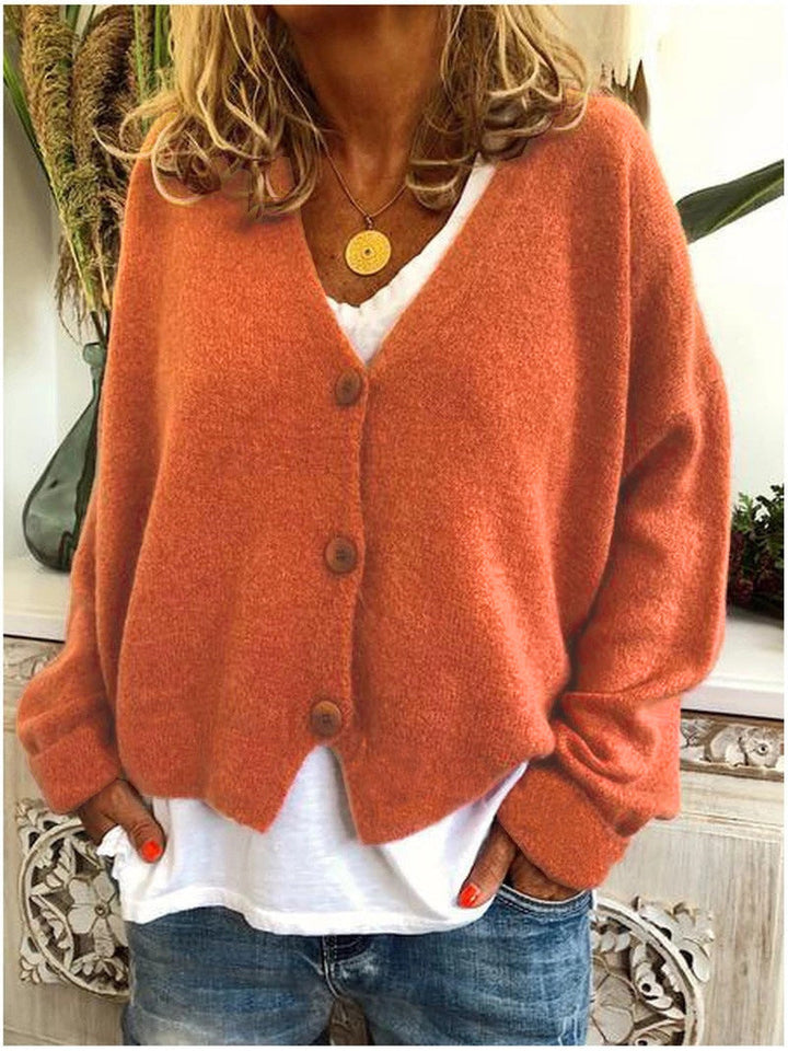 Eleganter Wohlfühl-Cardigan in Orange