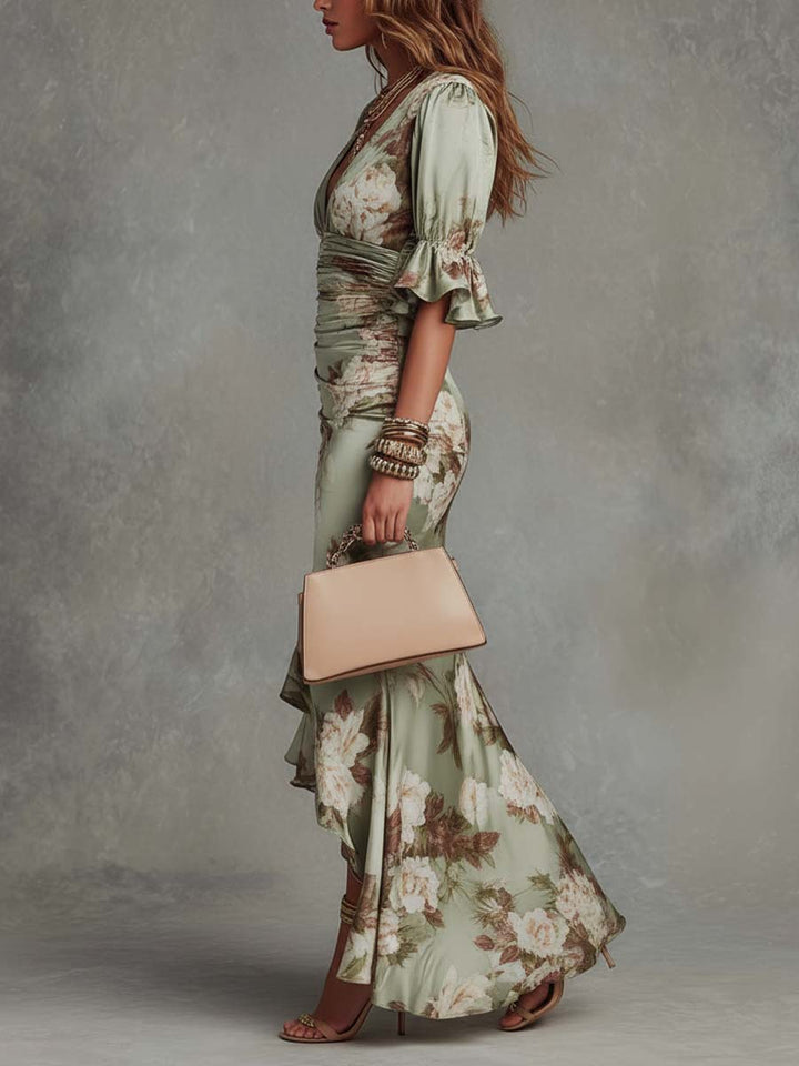 Elegantes Damen Abendkleid Maxi im Herbst (2)