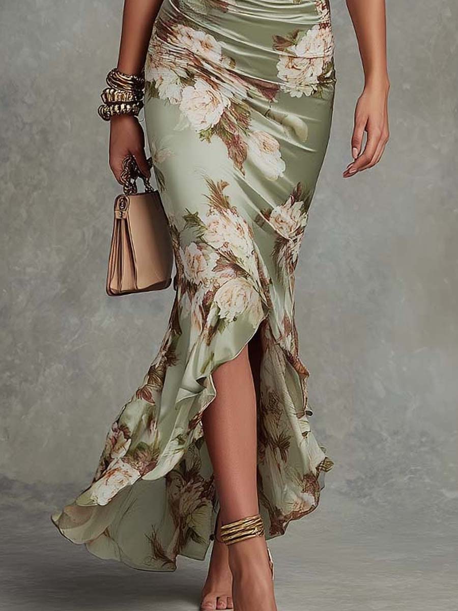 Elegantes Damen Abendkleid Maxi im Herbst (5)