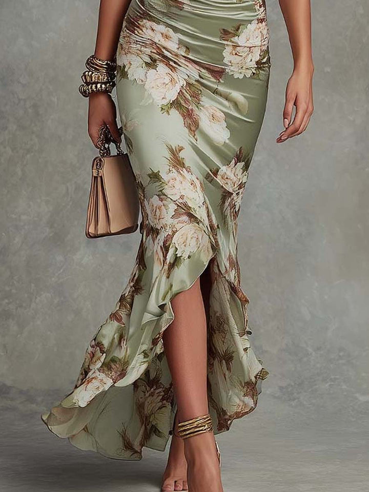 Elegantes Damen Abendkleid Maxi im Herbst (5)