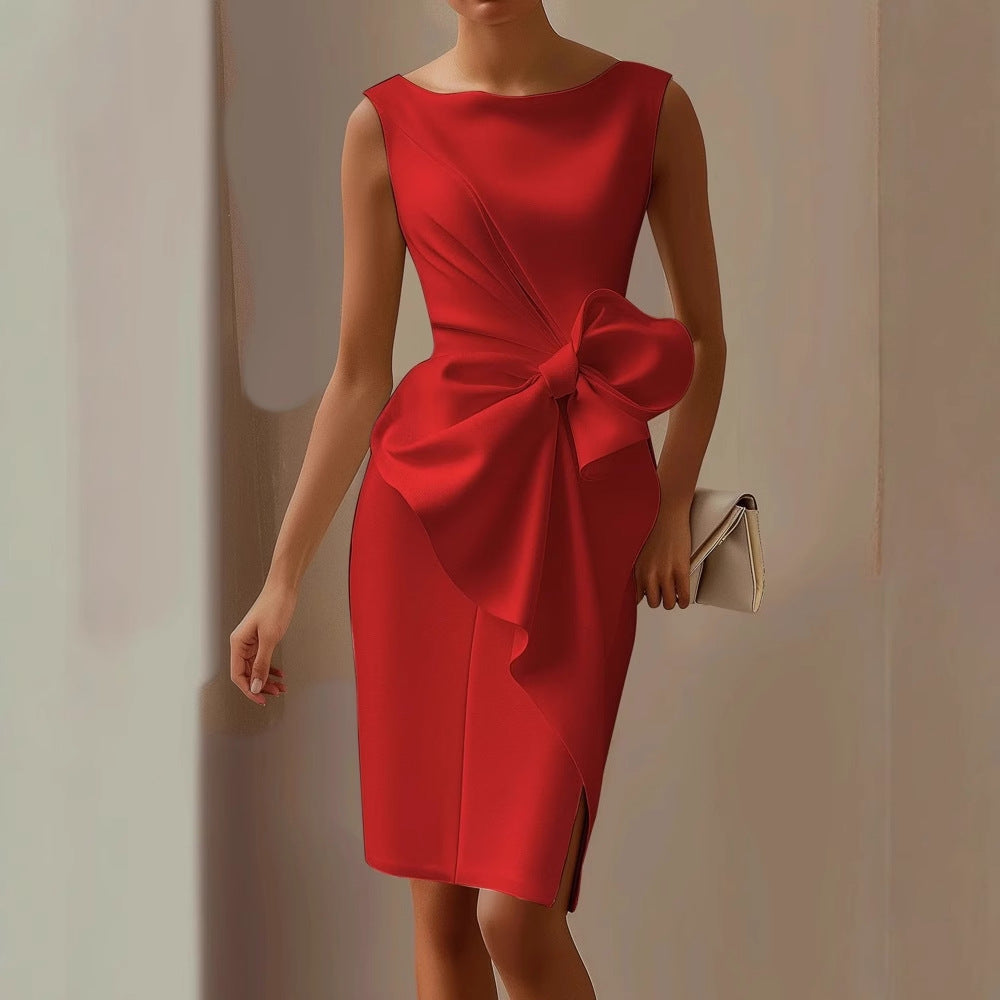 Elegantes Damen Cocktailkleid für formelle Anlässe in Rot