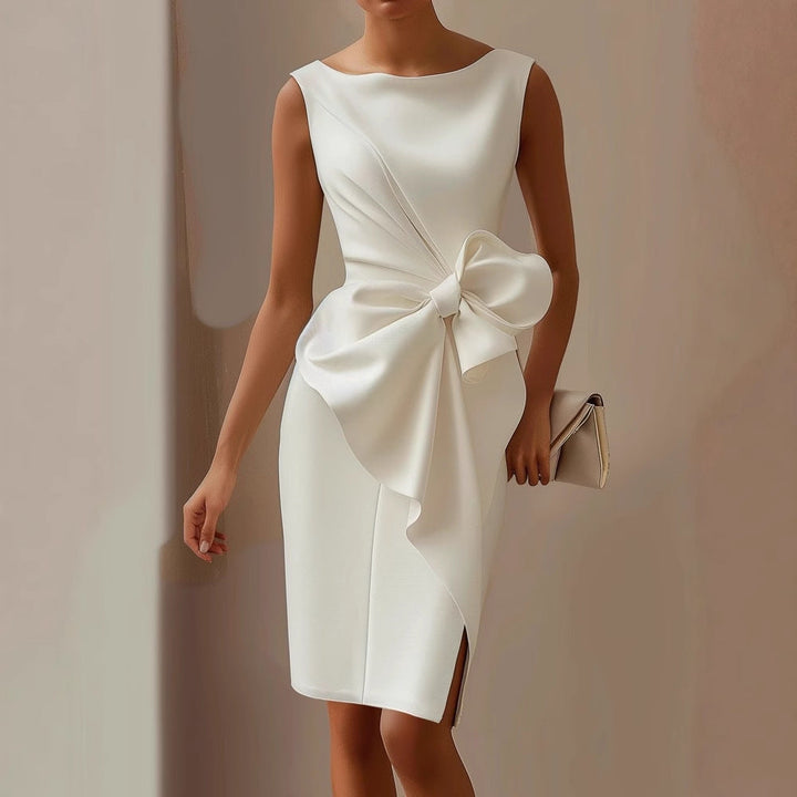 Elegantes Damen Cocktailkleid für formelle Anlässe in Weiß