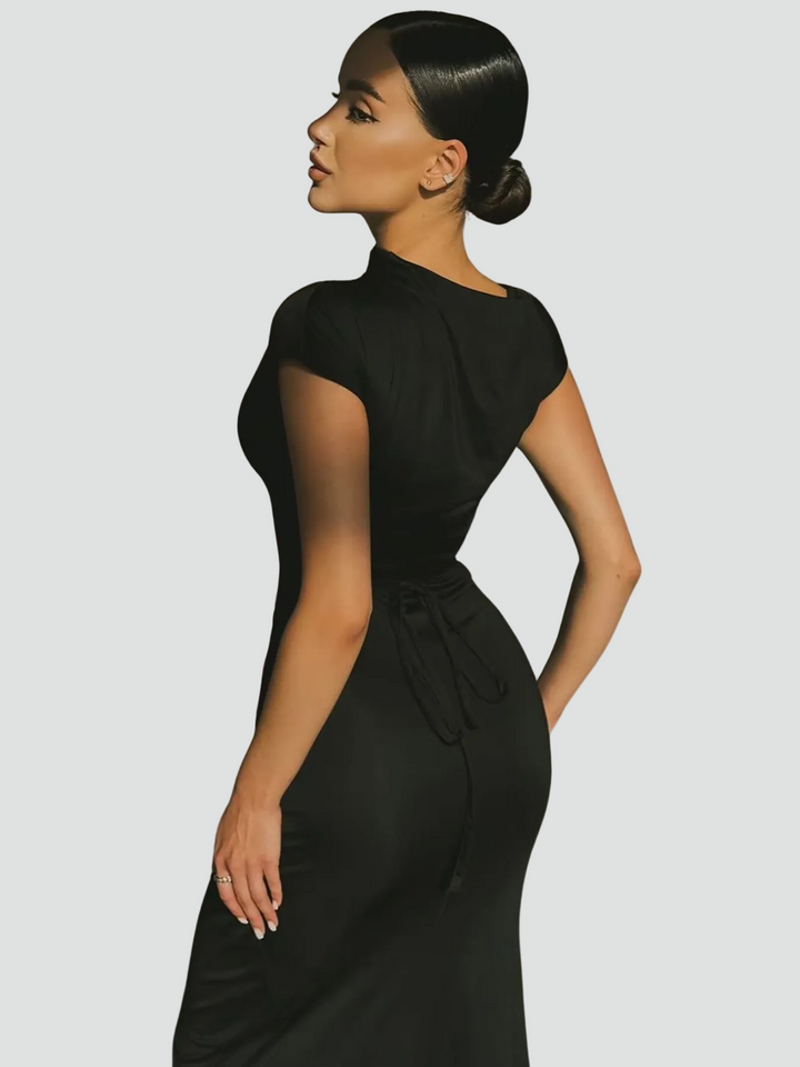 Elegantes Damen Cocktailkleid Maxilänge für Feiern (11)