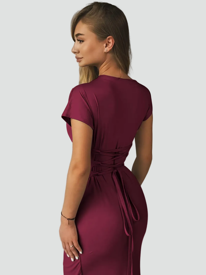 Elegantes Damen Cocktailkleid Maxilänge für Feiern (4)