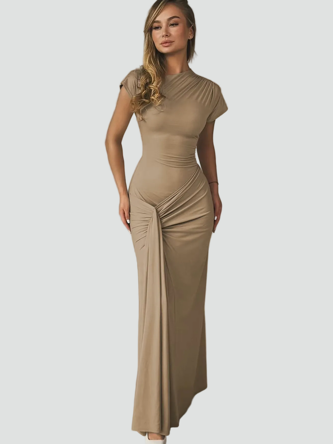 Elegantes Damen Cocktailkleid Maxilänge für Feiern (7)