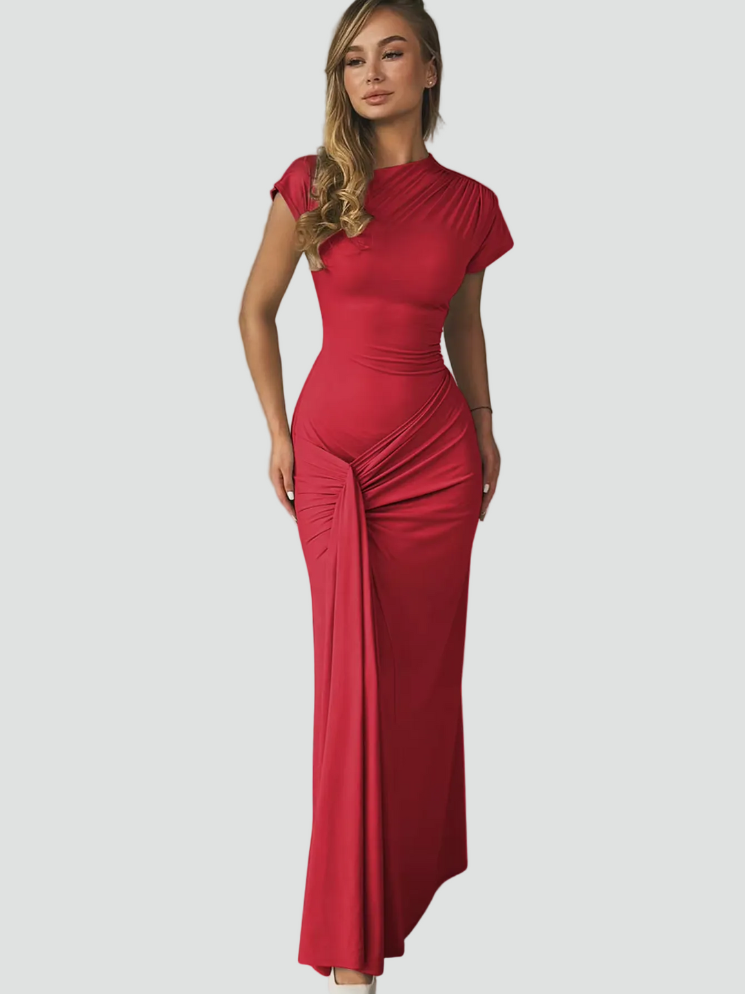 Elegantes Damen Cocktailkleid Maxilänge für Feiern (8)