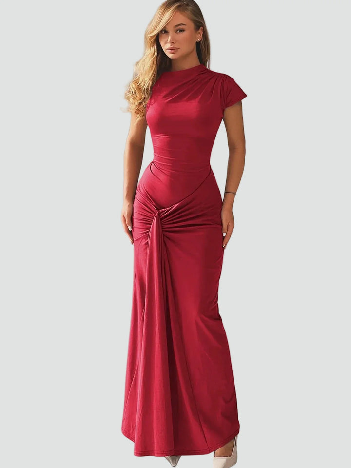 Elegantes Damen Cocktailkleid Maxilänge für Feiern in Rot