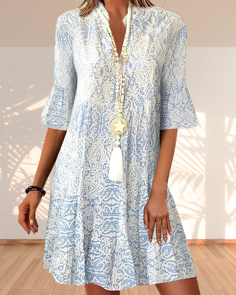 Elegantes Damen Midikleid für Sommer in Blau