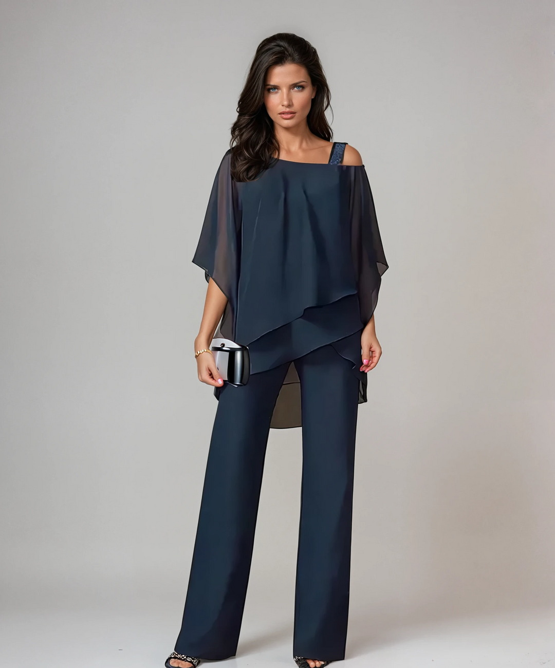 Elegantes Damen Set für Abende in Marineblau