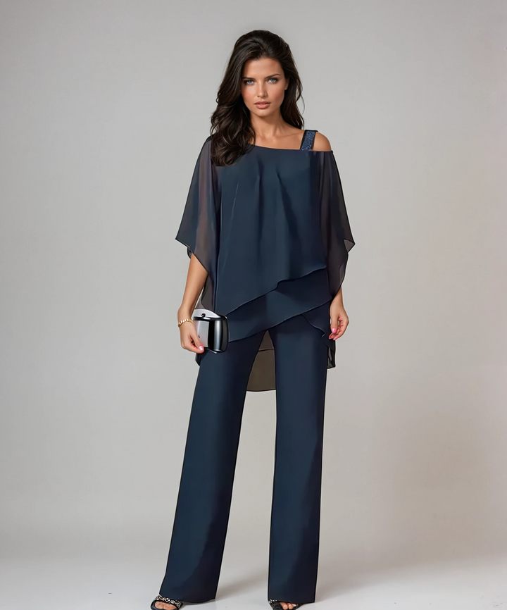 Elegantes Damen Set für Abende in Marineblau