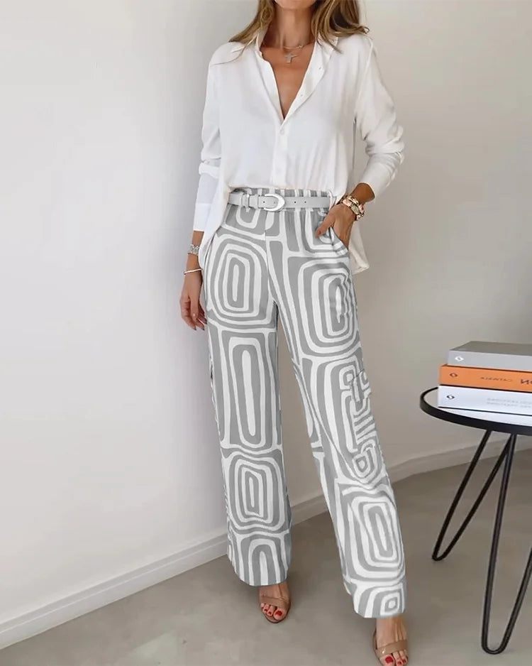 Elegantes Damen Set für Alltag in Grau (Fast ausverkauft)