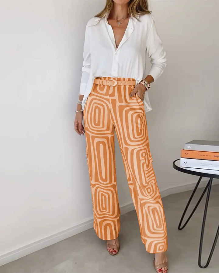 Elegantes Damen Set für Alltag in Orange