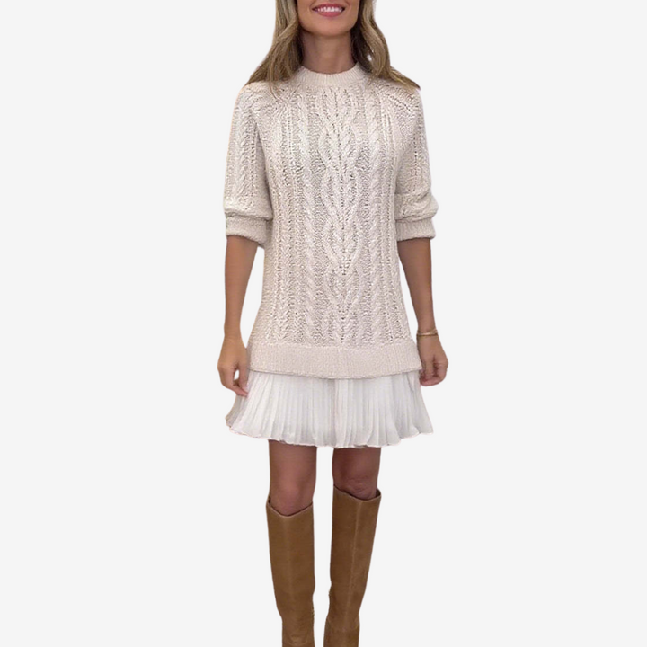 Elegantes Damen Strickkleid für den Herbst (2)