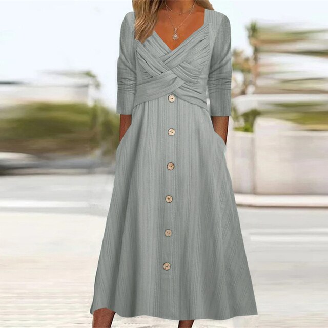 Elegantes Kleid für den Sommer in Grau