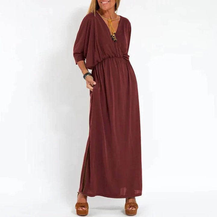 Elegantes Maxikleid für den Herbst in Rot