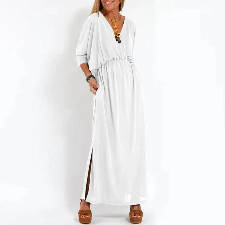 Elegantes Maxikleid für den Herbst in Weiß