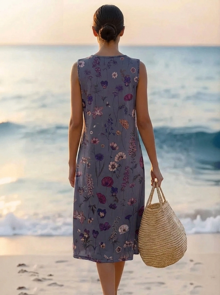 Elegantes Midi-Kleid mit verspieltem Blumendruck (3)