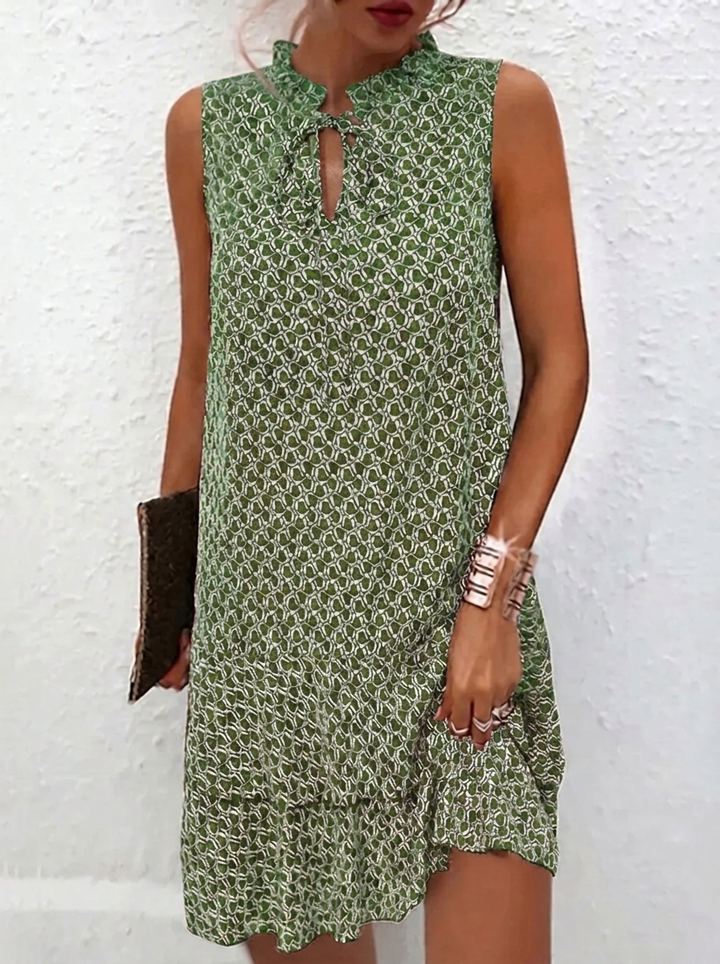 Elegantes Midikleid für Sommer in Grün