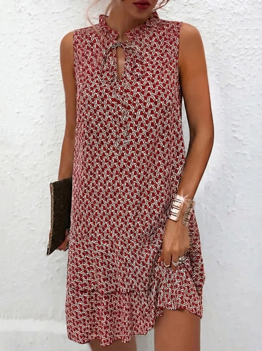 Elegantes Midikleid für Sommer in Rot