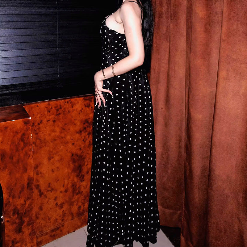 Elegantes Polka-Dot Maxikleid (2)