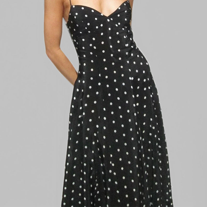 Elegantes Polka-Dot Maxikleid (3)