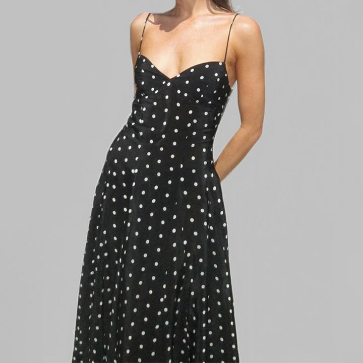 Elegantes Polka-Dot Maxikleid (4)