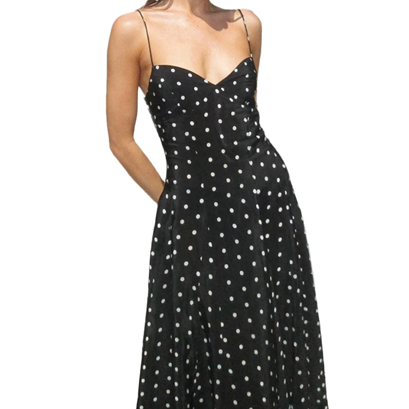 Elegantes Polka-Dot Maxikleid (5)
