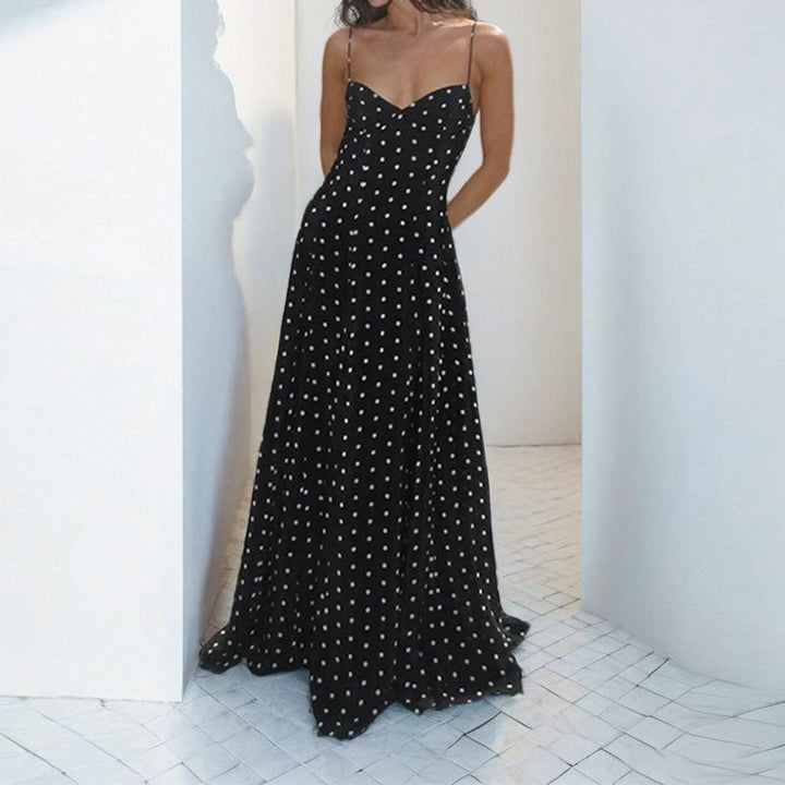 Elegantes Polka-Dot Maxikleid in Image color