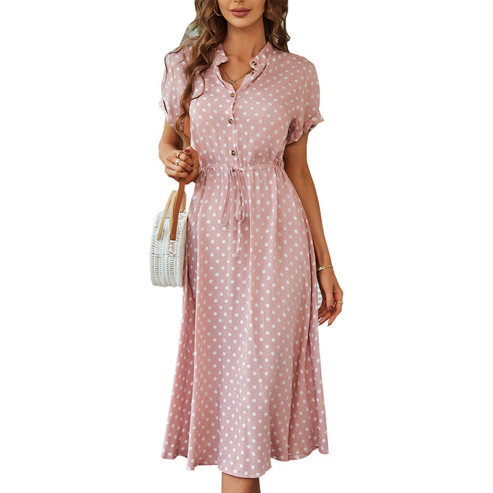 Elegantes Polka-Dot Sommer-Midikleid (5)
