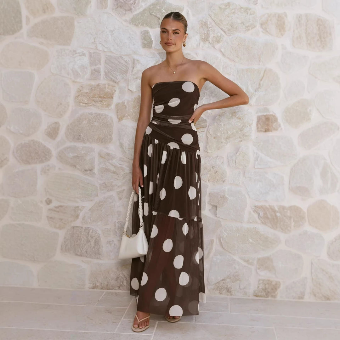 Elegantes Polka-Punkt-Maxikleid für den Sommer (3)