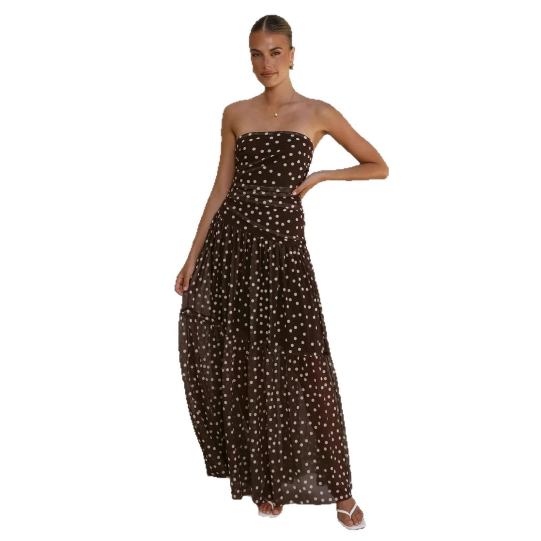 Elegantes Polka-Punkt-Maxikleid für den Sommer (5)