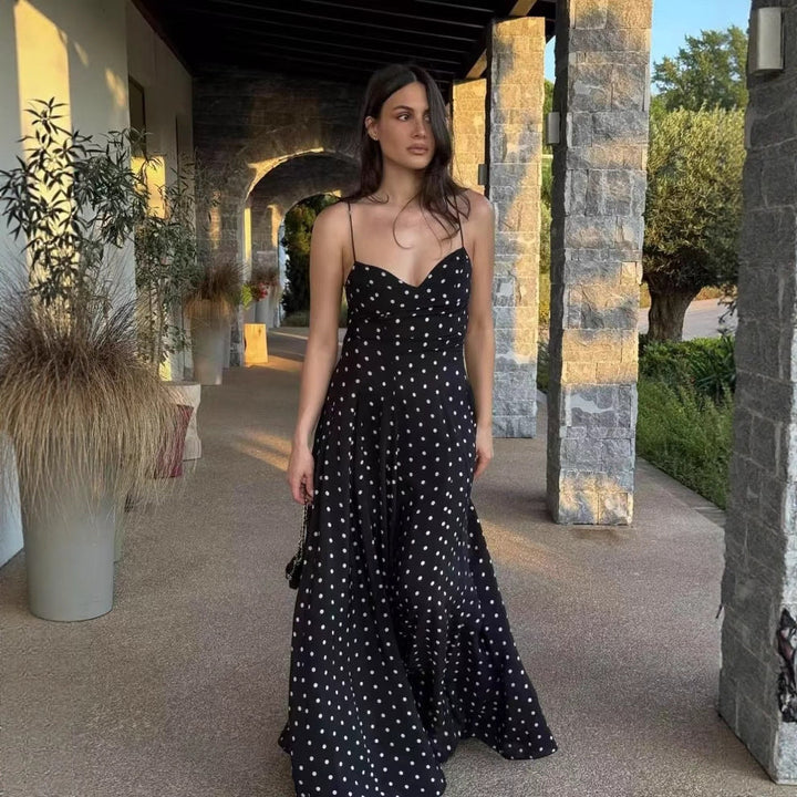Elegantes Pünktchen-Midikleid