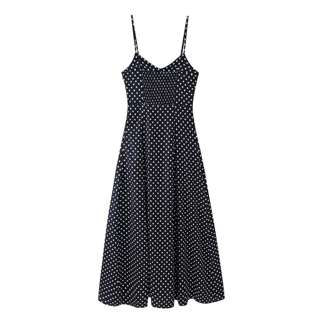 Elegantes Pünktchen-Midikleid (3)