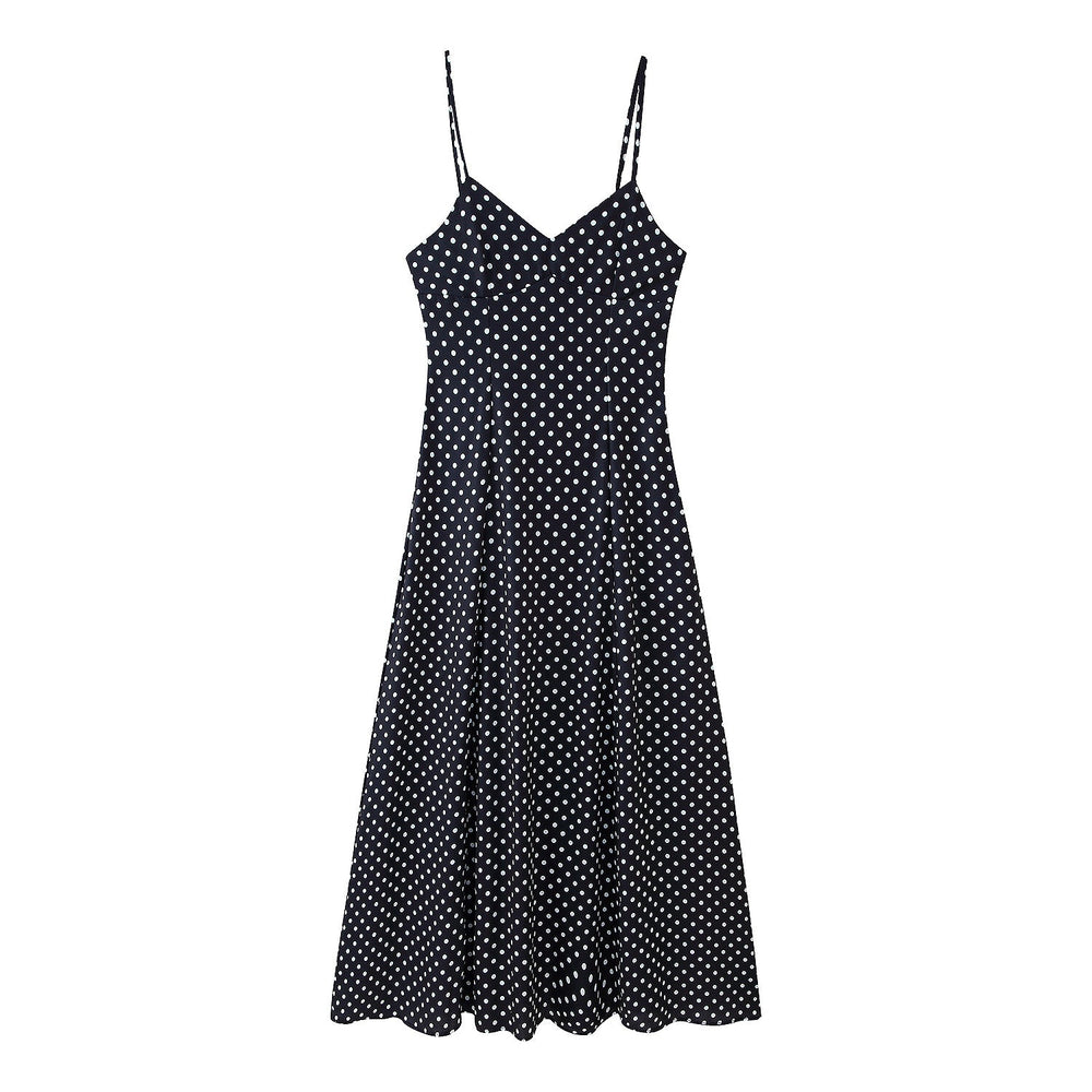 Elegantes Pünktchen-Midikleid in Robe