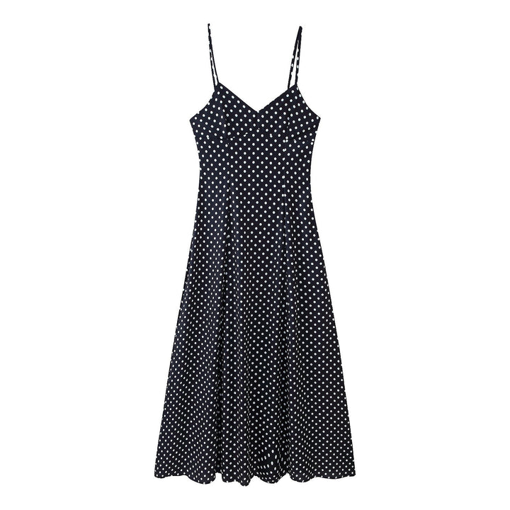 Elegantes Pünktchen-Midikleid in Robe