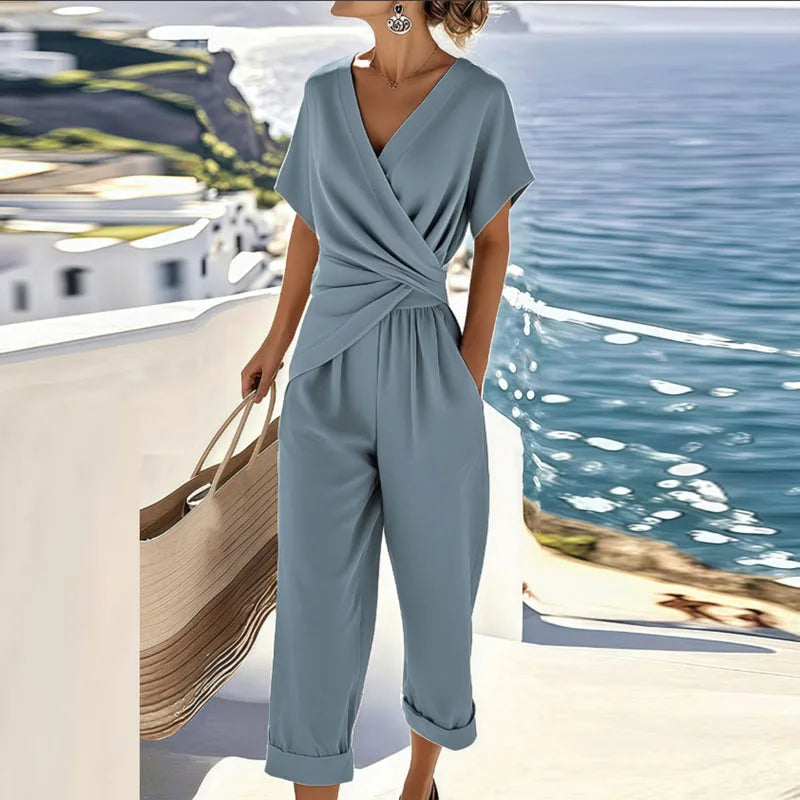 Elegantes Sommer-Wickel-Set in Blau